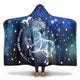 Personalized Aries Horoscope Zodiac Star Sign Hooded Blanket
