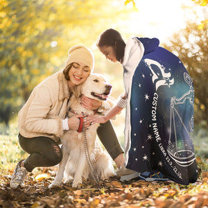 Personalized Libra Horoscope Zodiac Star Sign Hooded Blanket