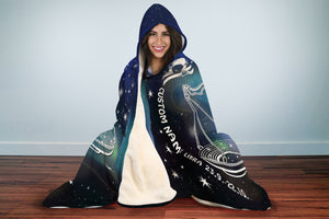 Personalized Libra Horoscope Zodiac Star Sign Hooded Blanket