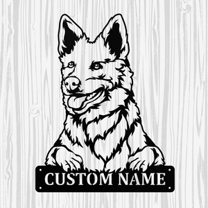 Personalized Horgi Metal Sign, Dog Owner Wall Art, Memorial Gift