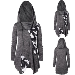 Long Sleeve Hooded Butterfly Top