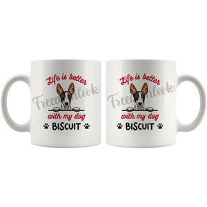Personalized Ibizan Hound Dog Mom Dad Mug, Custom Dog's Name Gift
