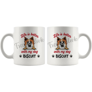 Personalized Icelandic Sheepdog Dog Mom Dad Mug, Custom Dog's Name Gift