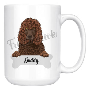 Personalized Irish Water Spaniel Dog Mom Dad Mug, Funny Dog Owner Gift
