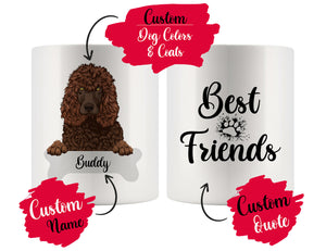Personalized Irish Water Spaniel Dog Rescue Mom Dad Mug, Best Dog Owner Gift