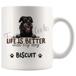 Personalized Irish Wolfhound Dog Mom Dad Mug, Custom Dog's Name Gift