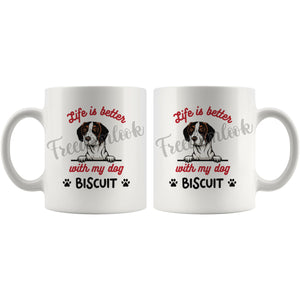 Personalized Istrian Hound Dog Mom Dad Mug, Custom Dog's Name Gift