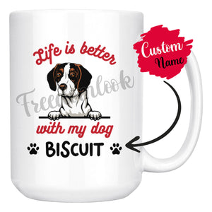 Personalized Istrian Hound Dog Mom Dad Mug, Custom Dog's Name Gift