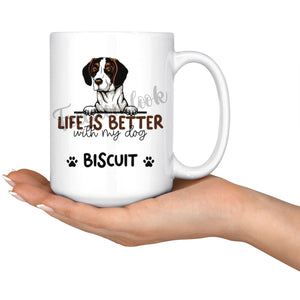 Personalized Istrian Hound Dog Mom Dad Mug, Custom Dog's Name Gift