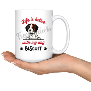 Personalized Istrian Hound Dog Mom Dad Mug, Custom Dog's Name Gift