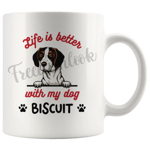 Personalized Istrian Hound Dog Mom Dad Mug, Custom Dog's Name Gift