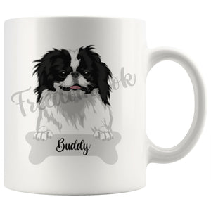 Personalized Japanese Chin Dog Mom Dad Mug, Funny Dog Owner Gift