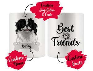 Personalized Japanese Chin Dog Rescue Mom Dad Mug, Best Dog Owner Gift