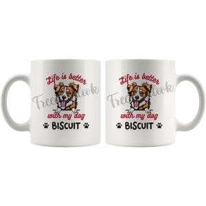 Personalized Kromfohrlander Dog Mom Dad Mug, Custom Dog's Name Gift