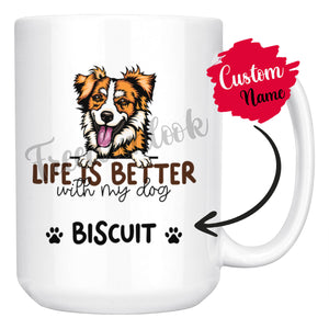 Personalized Kromfohrlander Dog Mom Dad Mug, Custom Dog's Name Gift
