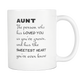Aunt Definition Mug - Worlds Greatest Auntie - Best Effin Aunt Ever Mug - Aunt Meaning Mug - Great Gift For Your Aunt - Freedom Look