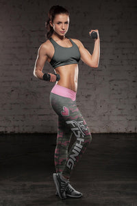 Love Fishing Pink Camo Leggings - Freedom Look