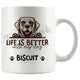 Personalized Labrador Retriever 2 Dog Mom Dad Mug, Custom Dog's Name Gift