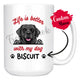 Personalized Black Lab. Retriever Dog Mom Dad Mug, Custom Dog's Name Gift