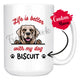 Personalized Labrador Retriever 2 Dog Mom Dad Mug, Custom Dog's Name Gift