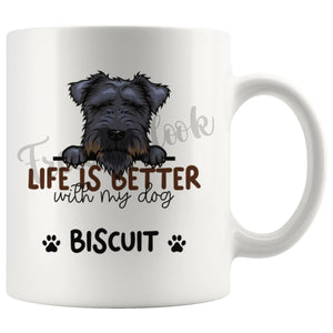Personalized Lakeland Terrier Dog Mom Dad Mug, Custom Dog's Name Gift