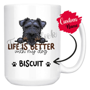 Personalized Lakeland Terrier Dog Mom Dad Mug, Custom Dog's Name Gift