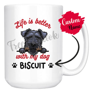 Personalized Lakeland Terrier Dog Mom Dad Mug, Custom Dog's Name Gift