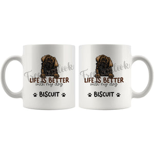 Personalized Leonberger Dog Mom Dad Mug, Custom Dog's Name Gift