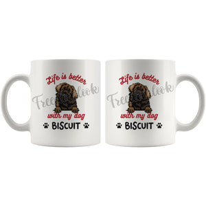 Personalized Leonberger Dog Mom Dad Mug, Custom Dog's Name Gift