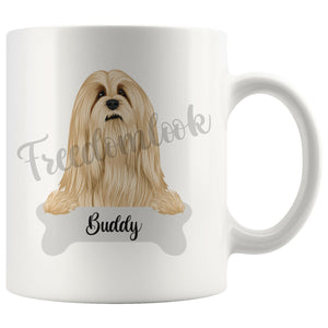 Personalized Lhasa Apso Dog Mom Dad Mug, Funny Dog Owner Gift