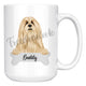 Personalized Lhasa Apso Dog Mom Dad Mug, Funny Dog Owner Gift