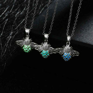 Luminous Bee Necklace Fluorescent Stone - Freedom Look