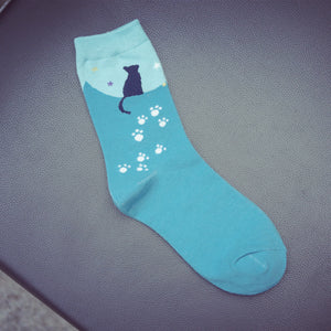 5 Pairs Cute Comfortable Cat Socks for Summer 2017 - Freedom Look