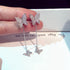 Crystal Butterfly Long Earrings