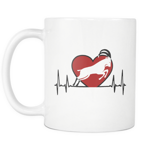 Goat Heartbeat Coffee Mug - I Like & Love My Goat Coffee Cup - Goats Owner Gifts - Great Goat Gift For Men And Women (11 oz) - Freedom Look