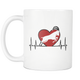 Goat Heartbeat Coffee Mug - I Like & Love My Goat Coffee Cup - Goats Owner Gifts - Great Goat Gift For Men And Women (11 oz) - Freedom Look
