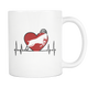 Goat Heartbeat Coffee Mug - I Like & Love My Goat Coffee Cup - Goats Owner Gifts - Great Goat Gift For Men And Women (11 oz) - Freedom Look