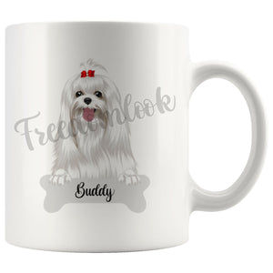 Personalized Maltese Dog Mom Dad Mug, Funny Dog Owner Gift