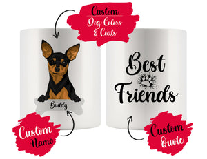 Personalized Minature Pinscher Dog Rescue Mom Dad Mug, Best Dog Owner Gift