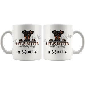 Personalized Miniature Pinscher Dog Mom Dad Mug, Custom Dog's Name Gift