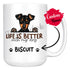 Personalized Miniature Pinscher Dog Mom Dad Mug, Custom Dog's Name Gift