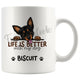 Personalized Miniature Pinscher 2 Dog Mom Dad Mug, Custom Dog's Name Gift