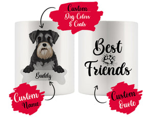 Personalized Miniature Schnauzer Dog Rescue Mom Dad Mug, Best Dog Owner Gift