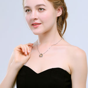 Crystal Luxury Heart Necklace & Pendant - 925 Sterling Silver  - Freedom Look