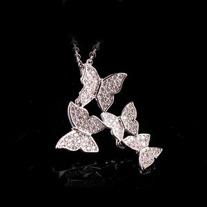 Beautiful 925 Sterling Silver Butterfly Necklace - Freedom Look