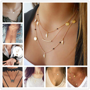 Multiple Layer Necklaces - Freedom Look