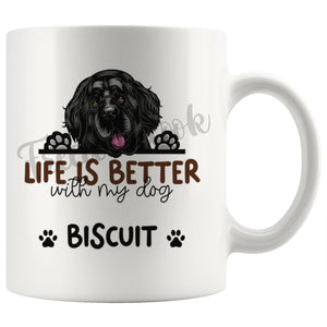 Personalized Newfoundland Dog Mom Dad Mug, Custom Dog's Name Gift