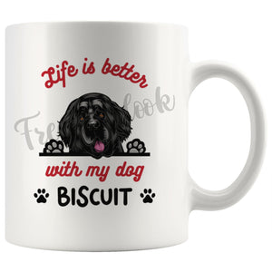 Personalized Newfoundland Dog Mom Dad Mug, Custom Dog's Name Gift