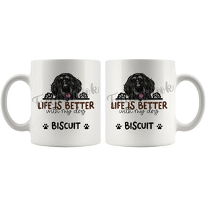 Personalized Newfoundland Dog Mom Dad Mug, Custom Dog's Name Gift