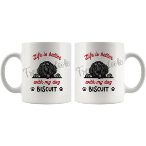 Personalized Newfoundland Dog Mom Dad Mug, Custom Dog's Name Gift